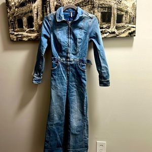Free People Indigo Denim Jumpsuit